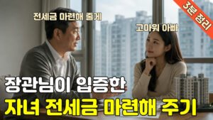 Read more about the article 자녀 전세금 마련해주기_장관님으로 입증