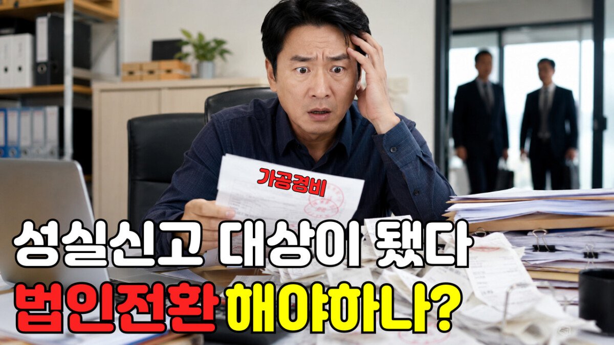 Read more about the article 성실신고 대상이 됐다. 법인전환 해야하나?