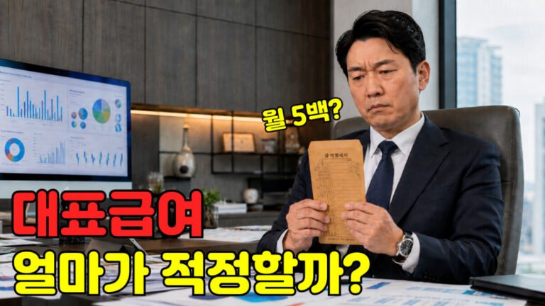 법인 대표 급여 설계, 월 5백만 원이 정답일까?